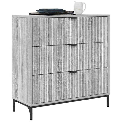 Sideboard Grau Sonoma 79,5 x 33 x 82 cm Holzwerkstoff