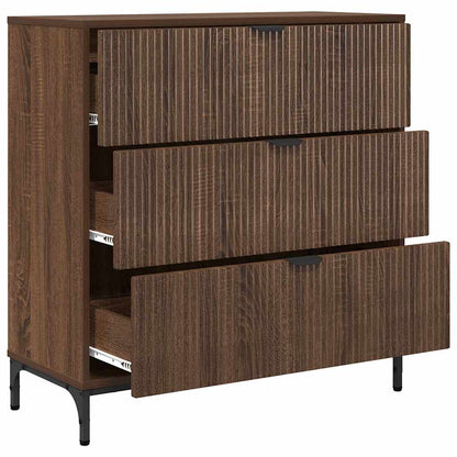 Sideboard Braun Eichen-Optik 79,5 x 33 x 82 cm Holzwerkstoff