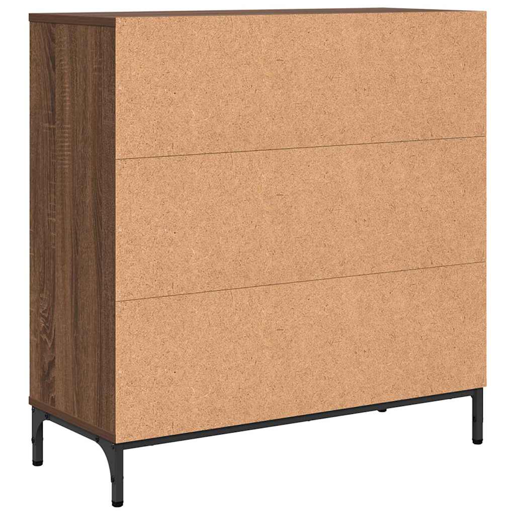 Sideboard Braun Eichen-Optik 79,5 x 33 x 82 cm Holzwerkstoff