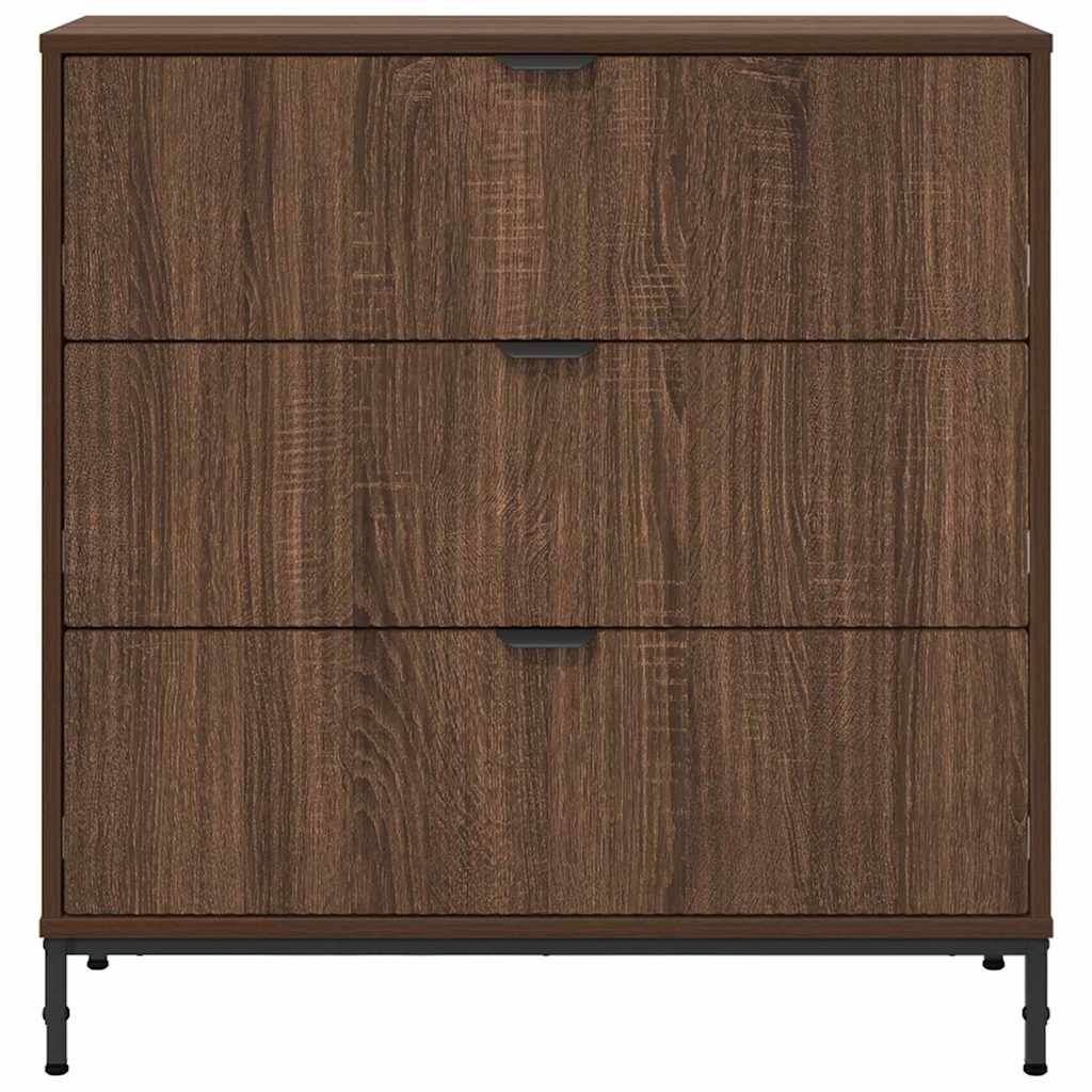 Sideboard Braun Eichen-Optik 79,5 x 33 x 82 cm Holzwerkstoff