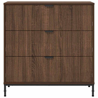 Sideboard Braun Eichen-Optik 79,5 x 33 x 82 cm Holzwerkstoff