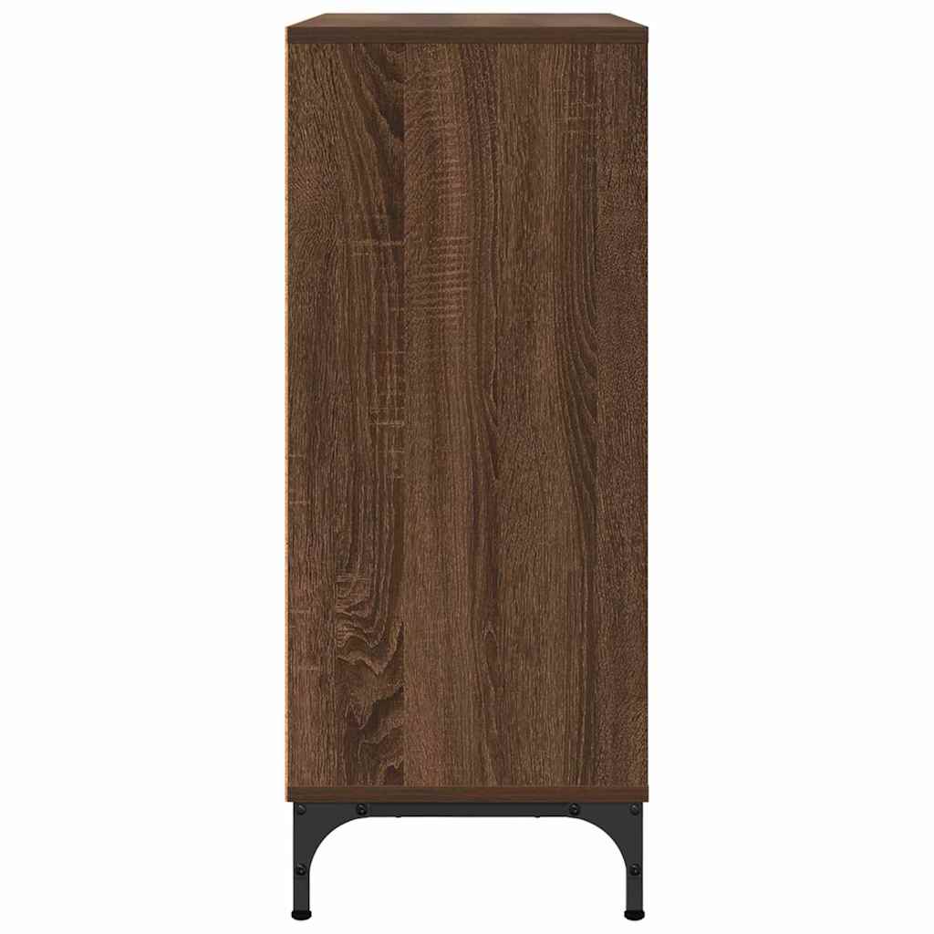 Sideboard Braun Eichen-Optik 79,5 x 33 x 82 cm Holzwerkstoff