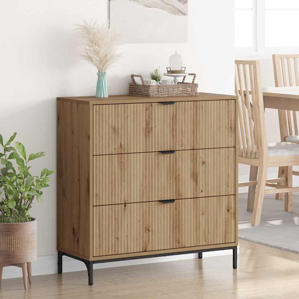 Sideboard Artisan-Eiche 79,5 x 33 x 82 cm Holzwerkstoff