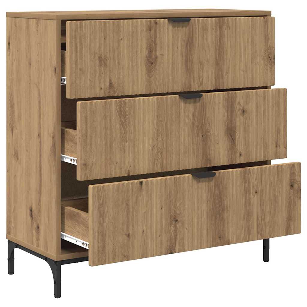 Sideboard Artisan-Eiche 79,5 x 33 x 82 cm Holzwerkstoff