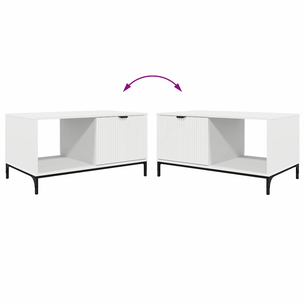 Couchtisch Weiß 90 x 49 x 46 cm Holzwerkstoff