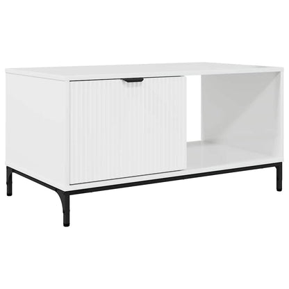 Couchtisch Hochglanz-Weiß 90 x 49 x 46 cm Holzwerkstoff