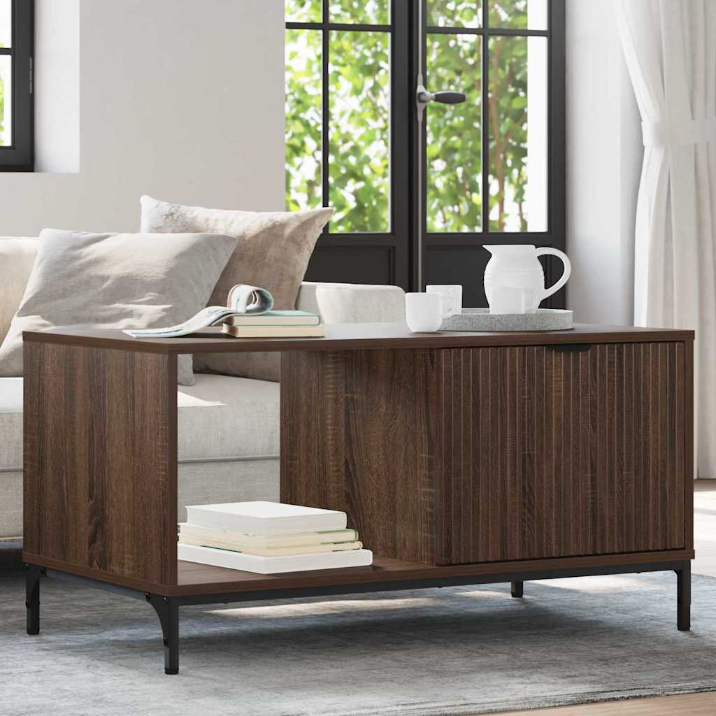 Couchtisch Braune Eiche 90 x 49 x 46 cm Holzwerkstoff