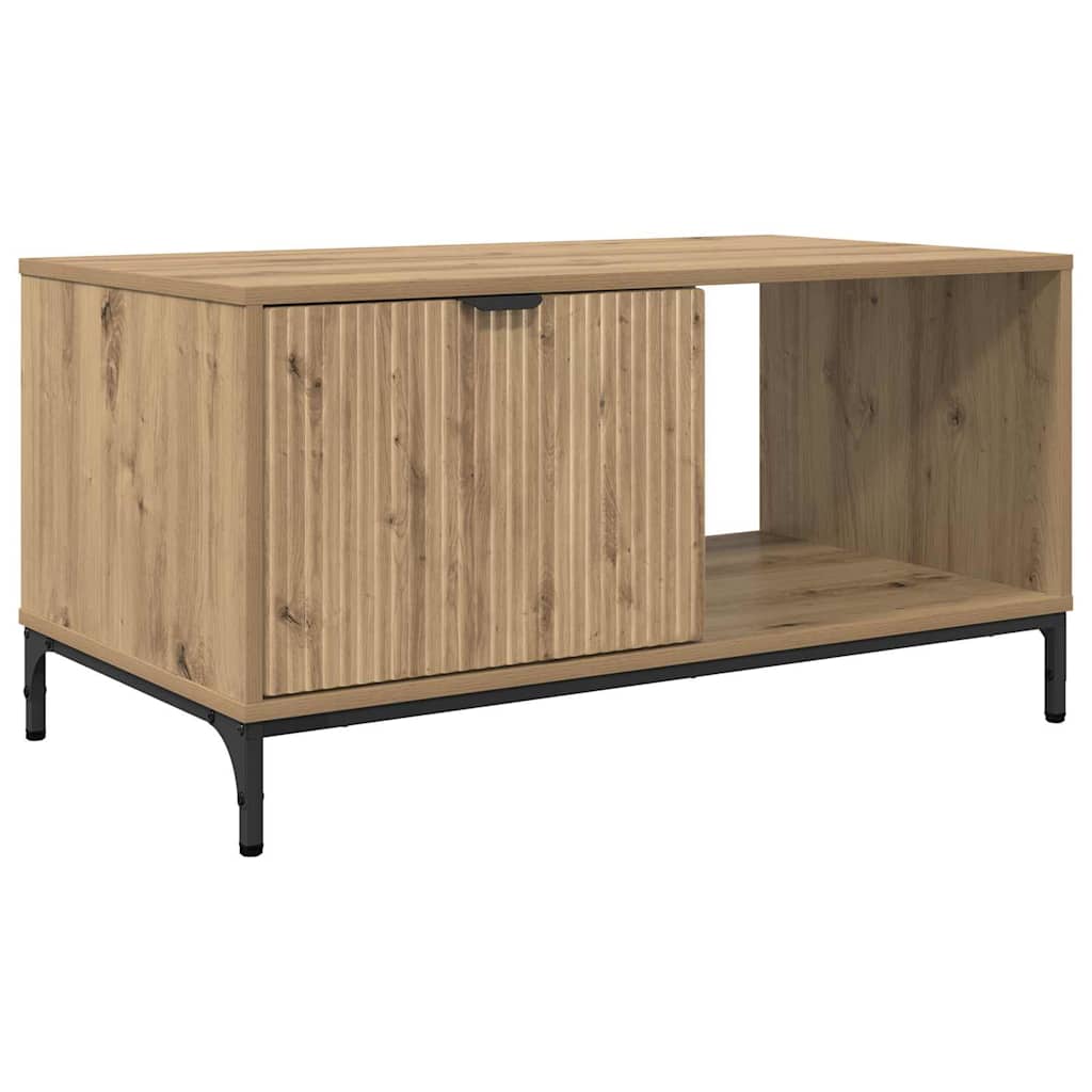 Couchtisch Eiche handwerklich 90 x 49 x 46 cm Holzwerkstoff
