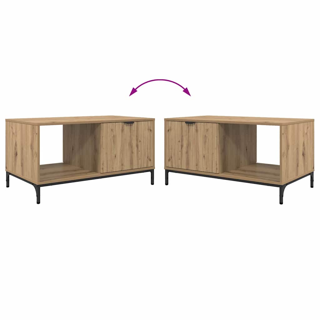 Couchtisch Eiche handwerklich 90 x 49 x 46 cm Holzwerkstoff