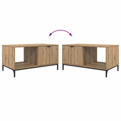 Couchtisch Eiche handwerklich 90 x 49 x 46 cm Holzwerkstoff