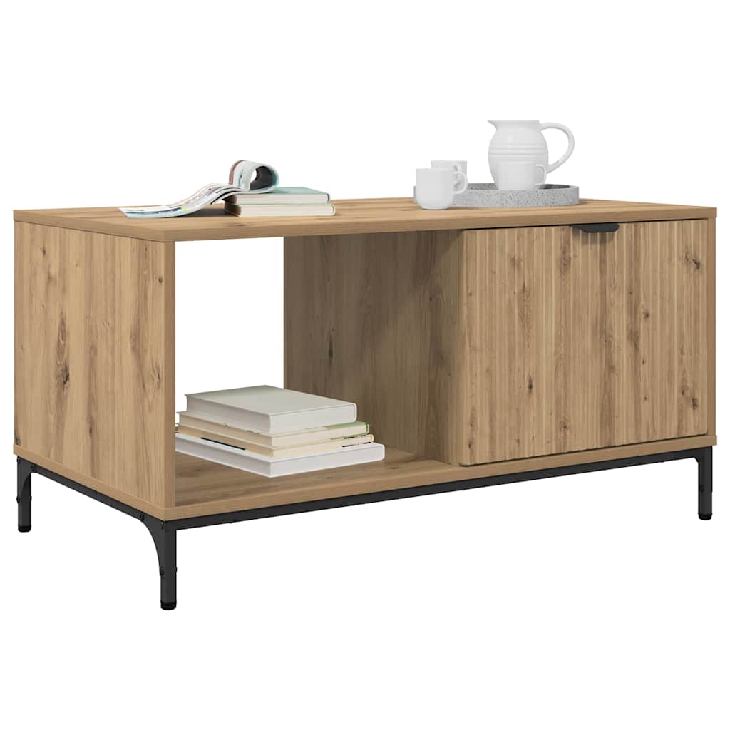 Couchtisch Eiche handwerklich 90 x 49 x 46 cm Holzwerkstoff