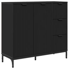 Sideboard Schwarz 89,5 x 33 x 82 cm Holzwerkstoff