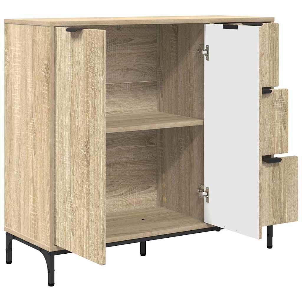 Sideboard Sonoma-Eiche 89,5 x 33 x 82 cm Holzwerkstoff
