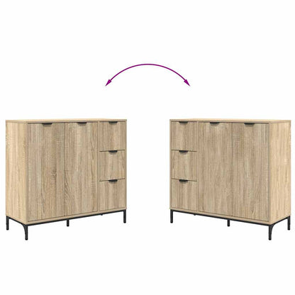 Sideboard Sonoma-Eiche 89,5 x 33 x 82 cm Holzwerkstoff
