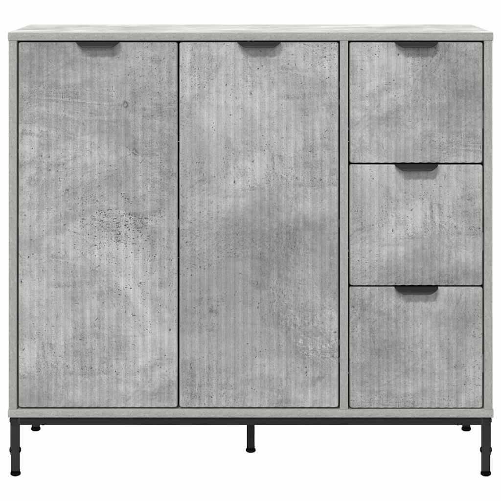 Sideboard Betongrau 89,5 x 33 x 82 cm Holzwerkstoff