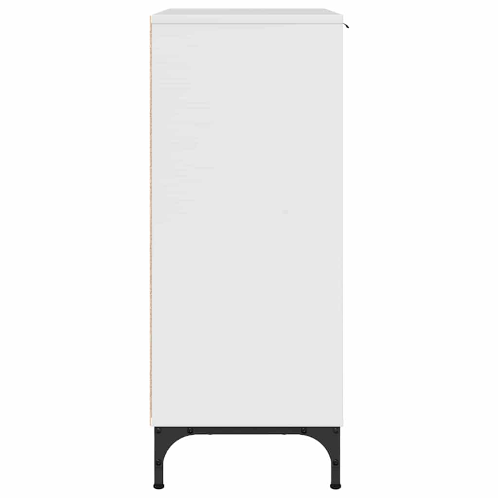 Sideboard Hochglanz-Weiß 89,5 x 33 x 82 cm Holzwerkstoff