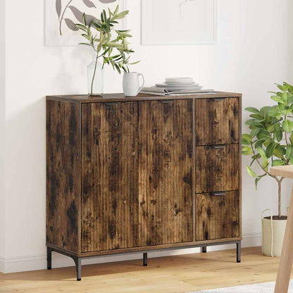 Sideboard Räuchereiche 89,5 x 33 x 82 cm Holzwerkstoff