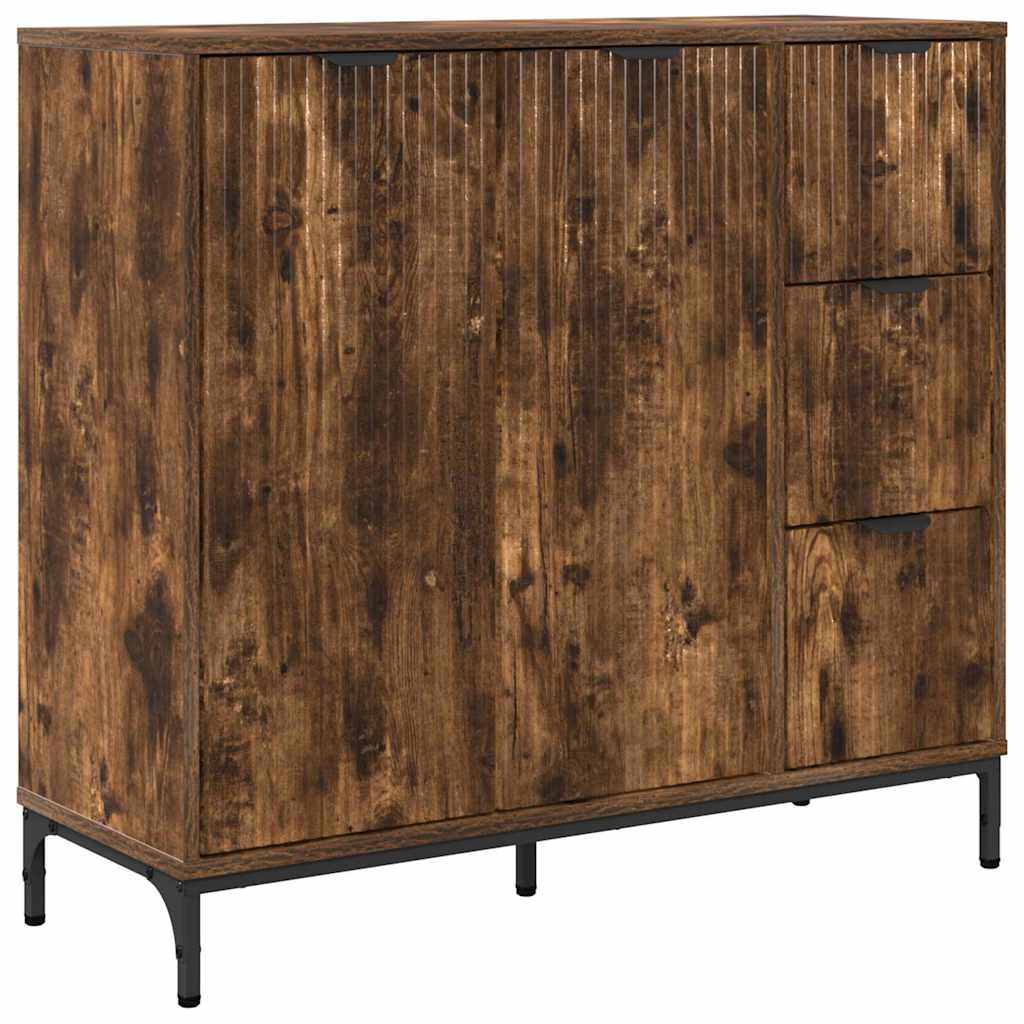 Sideboard Räuchereiche 89,5 x 33 x 82 cm Holzwerkstoff