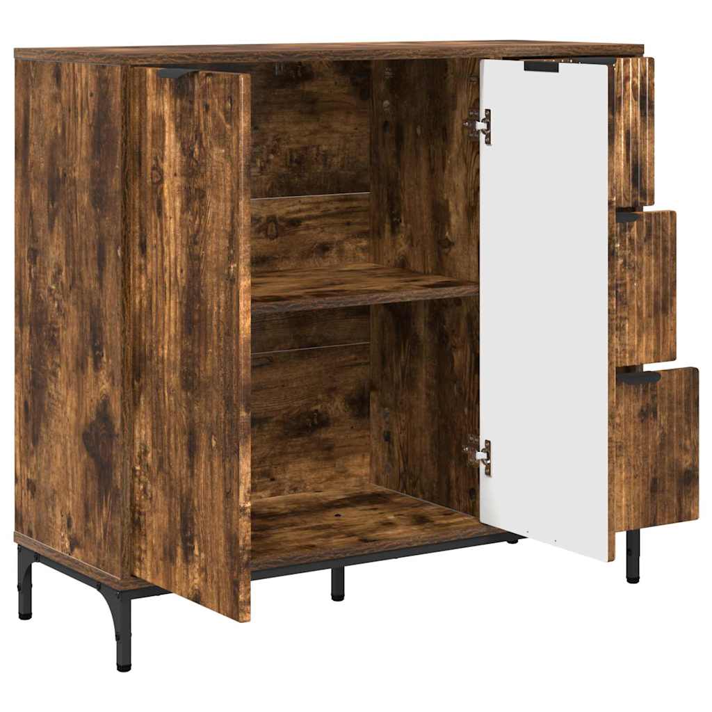 Sideboard Räuchereiche 89,5 x 33 x 82 cm Holzwerkstoff