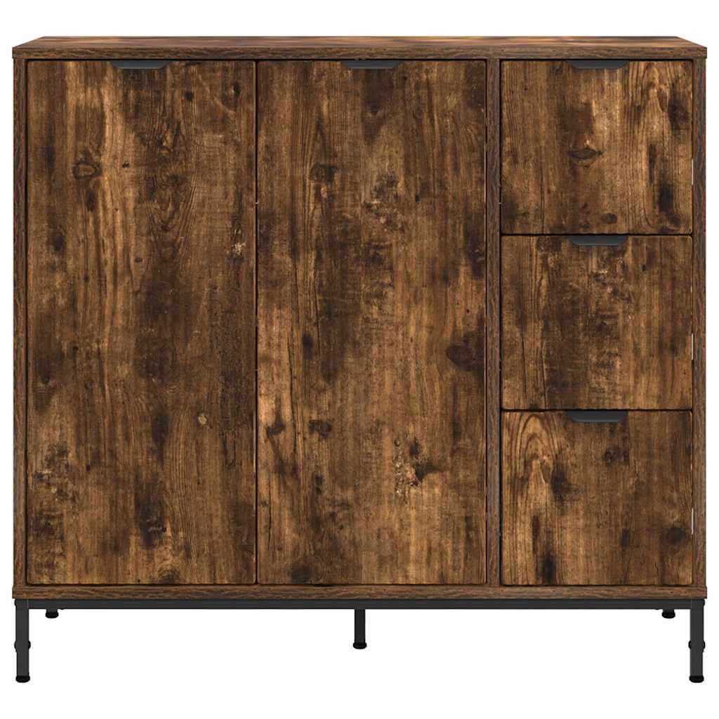 Sideboard Räuchereiche 89,5 x 33 x 82 cm Holzwerkstoff