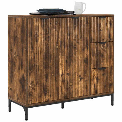Sideboard Räuchereiche 89,5 x 33 x 82 cm Holzwerkstoff