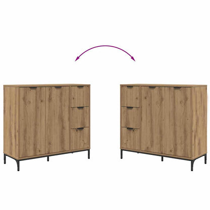 Sideboard Artisan-Eiche 89,5 x 33 x 82 cm Holzwerkstoff