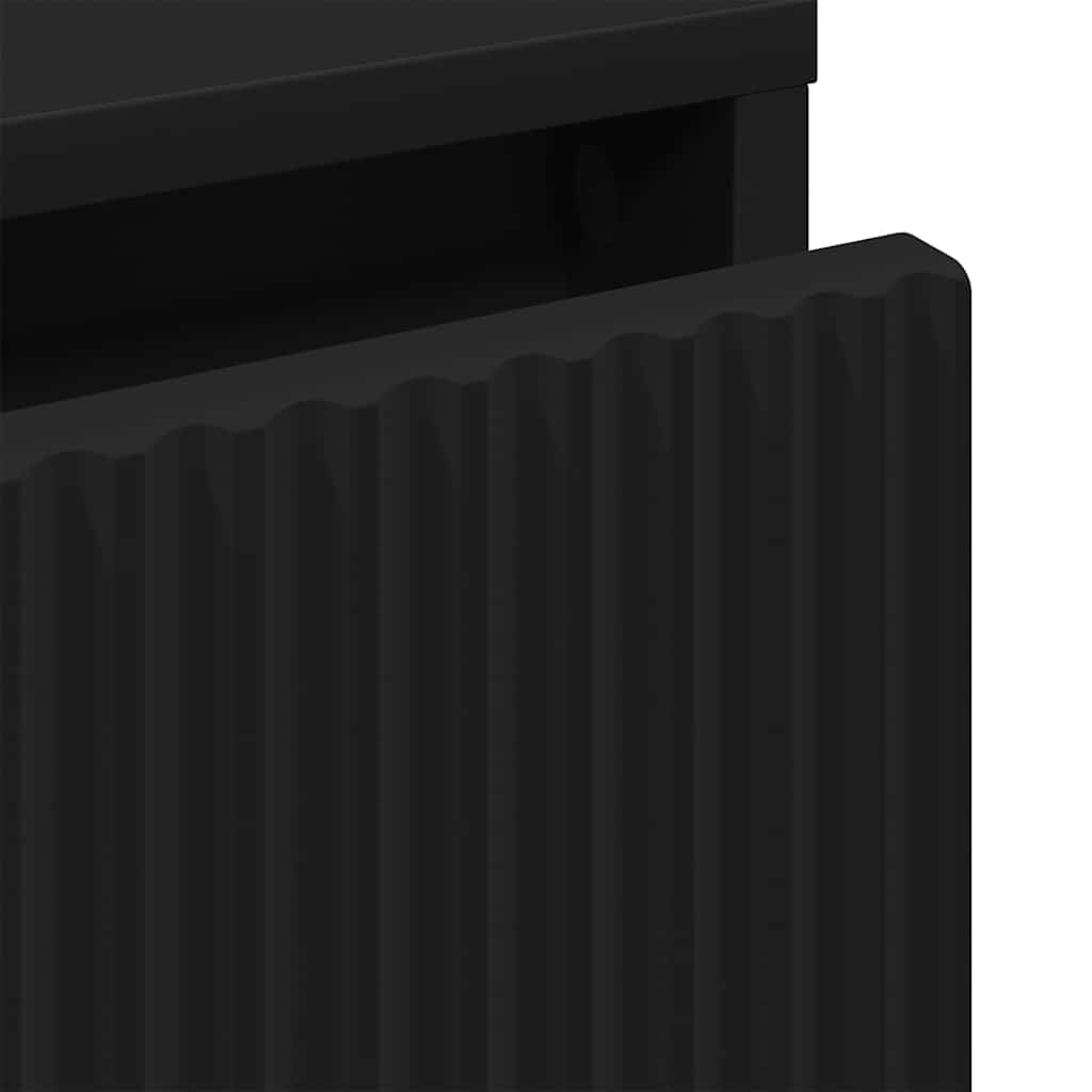 Nachttisch Schwarz 63,5 x 36 x 61 cm Holzwerkstoff