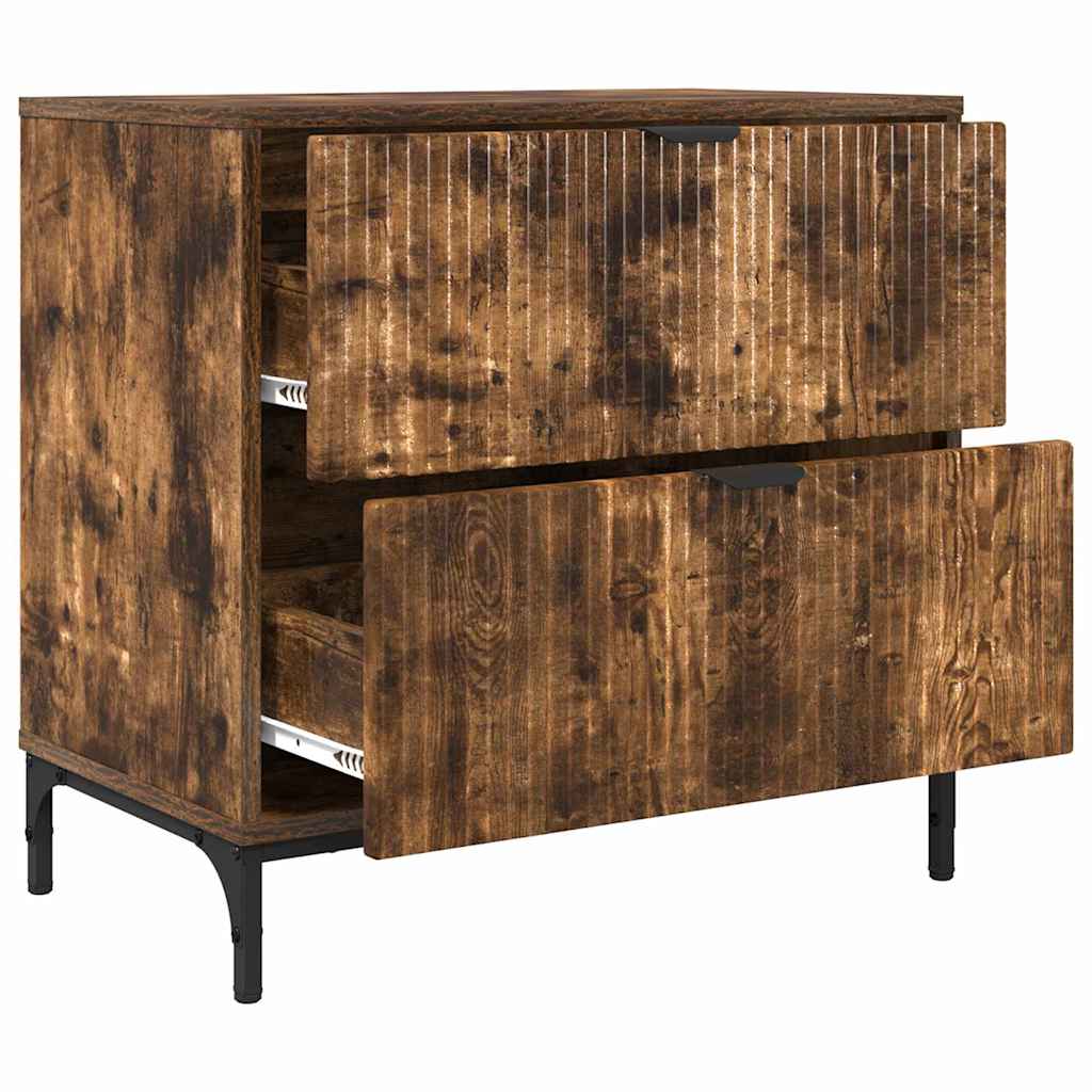 Nachttisch Räuchereiche 63,5 x 36 x 61 cm Holzwerkstoff