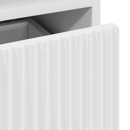 Nachttisch mit Schubladen Weiß 49 x 36 x 61 cm Holzwerkstoff