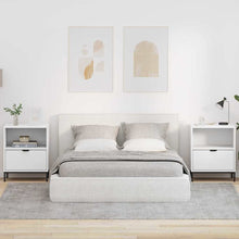 Nachttische 2 pcs Weiß 49 x 36 x 61 cm Holzwerkstoff