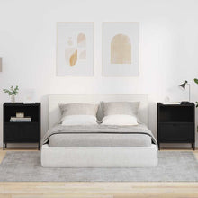 Nachttische 2 pcs Schwarz 49 x 36 x 61 cm Holzwerkstoff