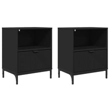Nachttische 2 pcs Schwarz 49 x 36 x 61 cm Holzwerkstoff
