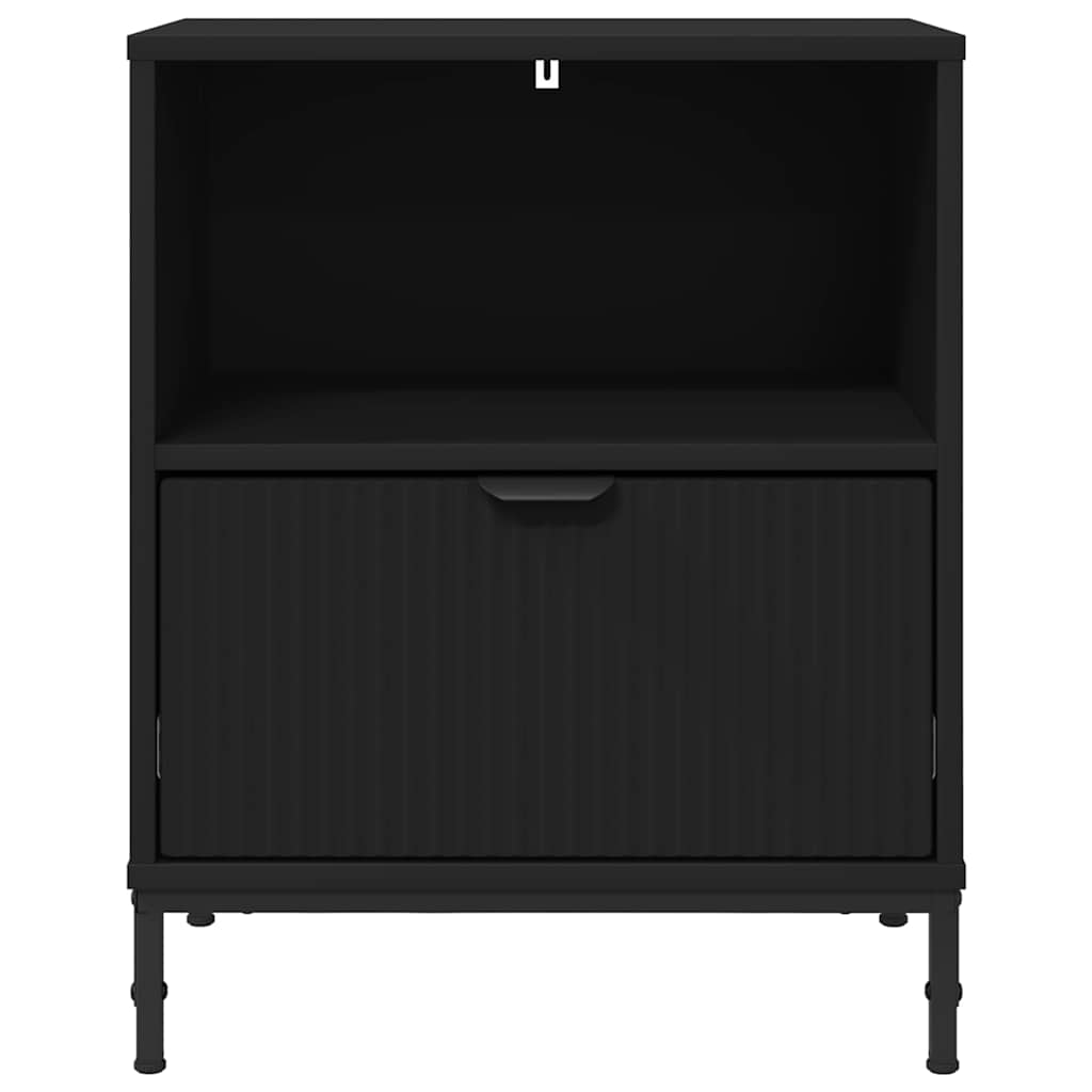 Nachttische 2 pcs Schwarz 49 x 36 x 61 cm Holzwerkstoff