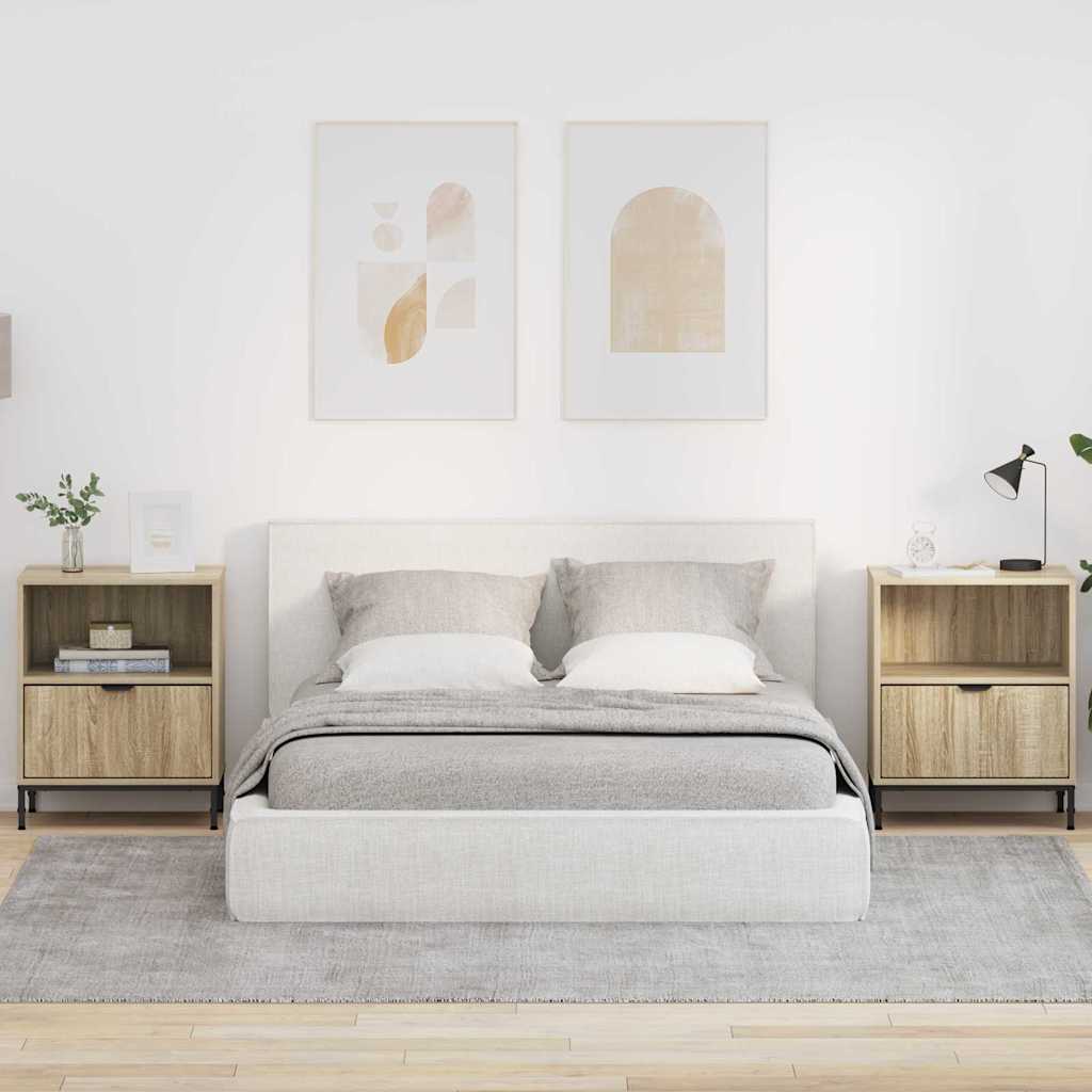 Nachttische 2 pcs Sonoma-Eiche 49 x 36 x 61 cm Holzwerkstoff