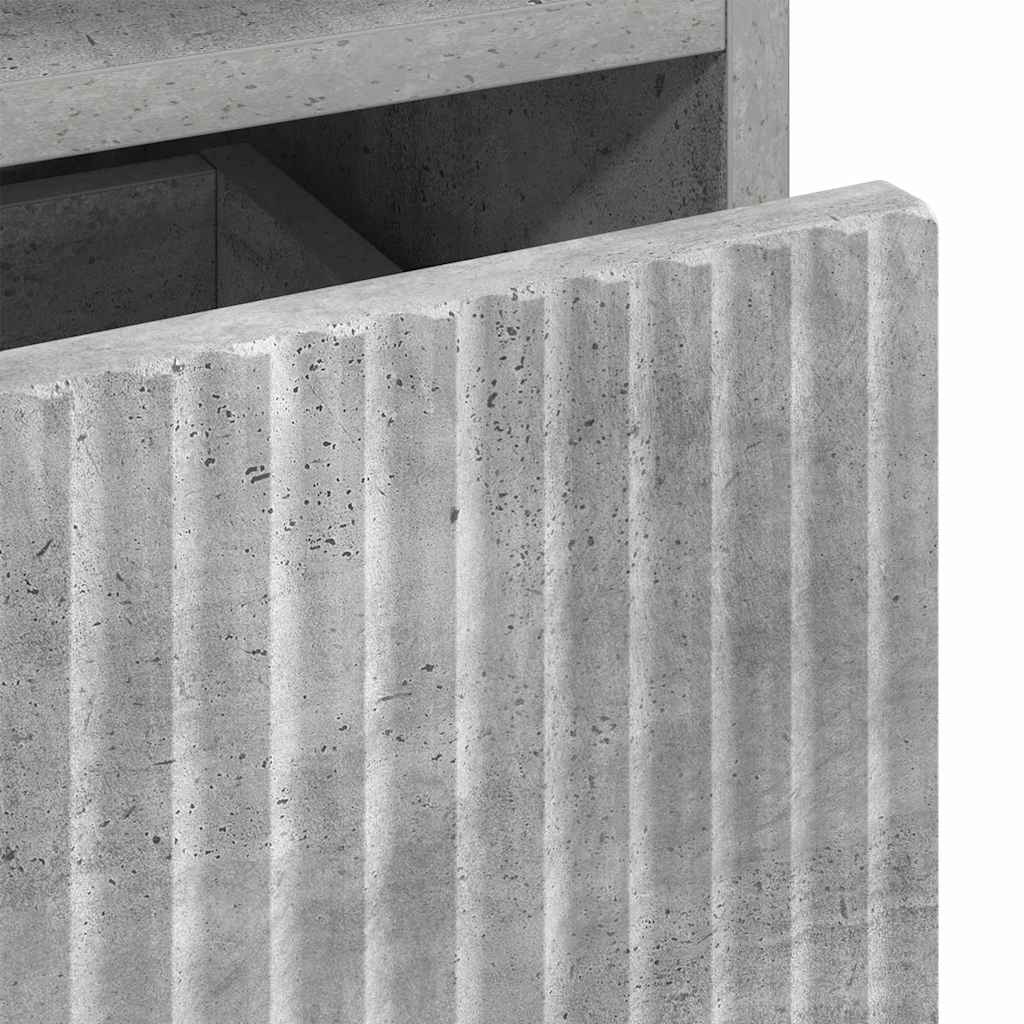 Nachttisch Betongrau 49 x 36 x 61 cm Holzwerkstoff