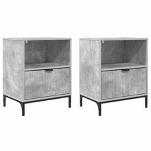 Nachttische 2 pcs Betongrau 49 x 36 x 61 cm Holzwerkstoff
