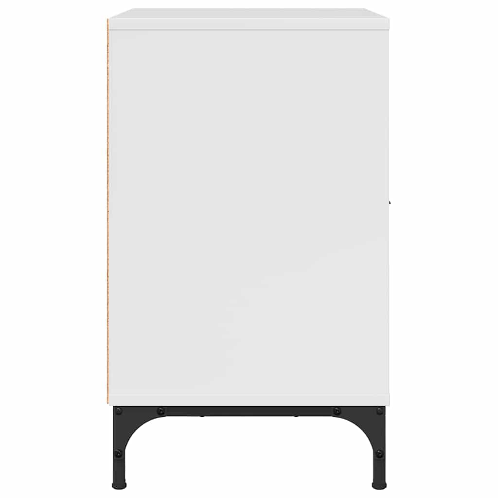 Nachttische 2 pcs Hochglanz-Weiß 49 x 36 x 61 cm Holzwerkstoff