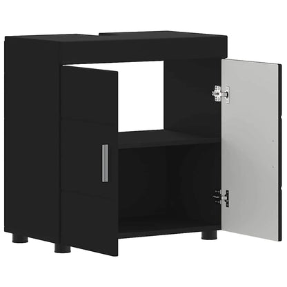 Badezimmer Waschbecken Schrank TULUM Schwarz 60 x 34 x 63 cm