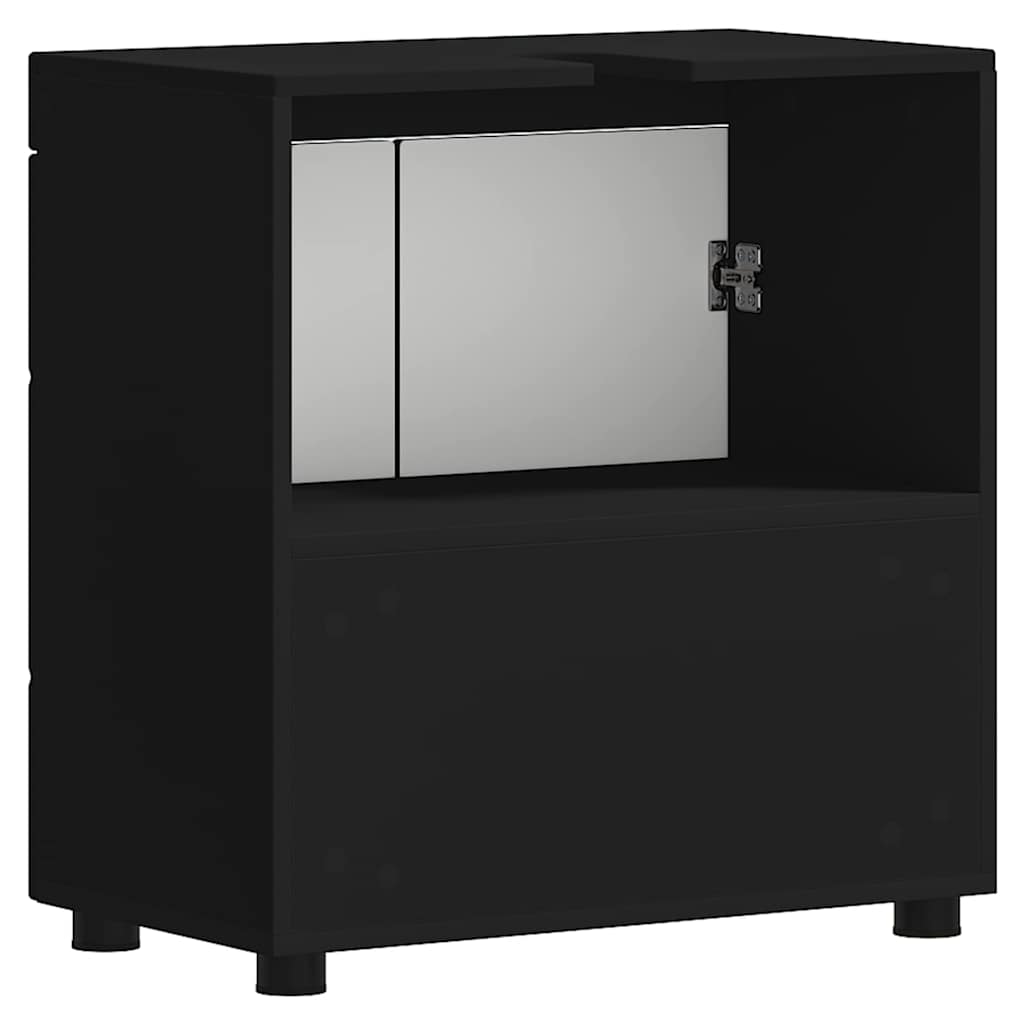 Badezimmer Waschbecken Schrank TULUM Schwarz 60 x 34 x 63 cm