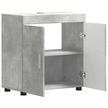 Badezimmer Waschbecken Schrank TULUM Betongrau 60 x 34 x 63 cm