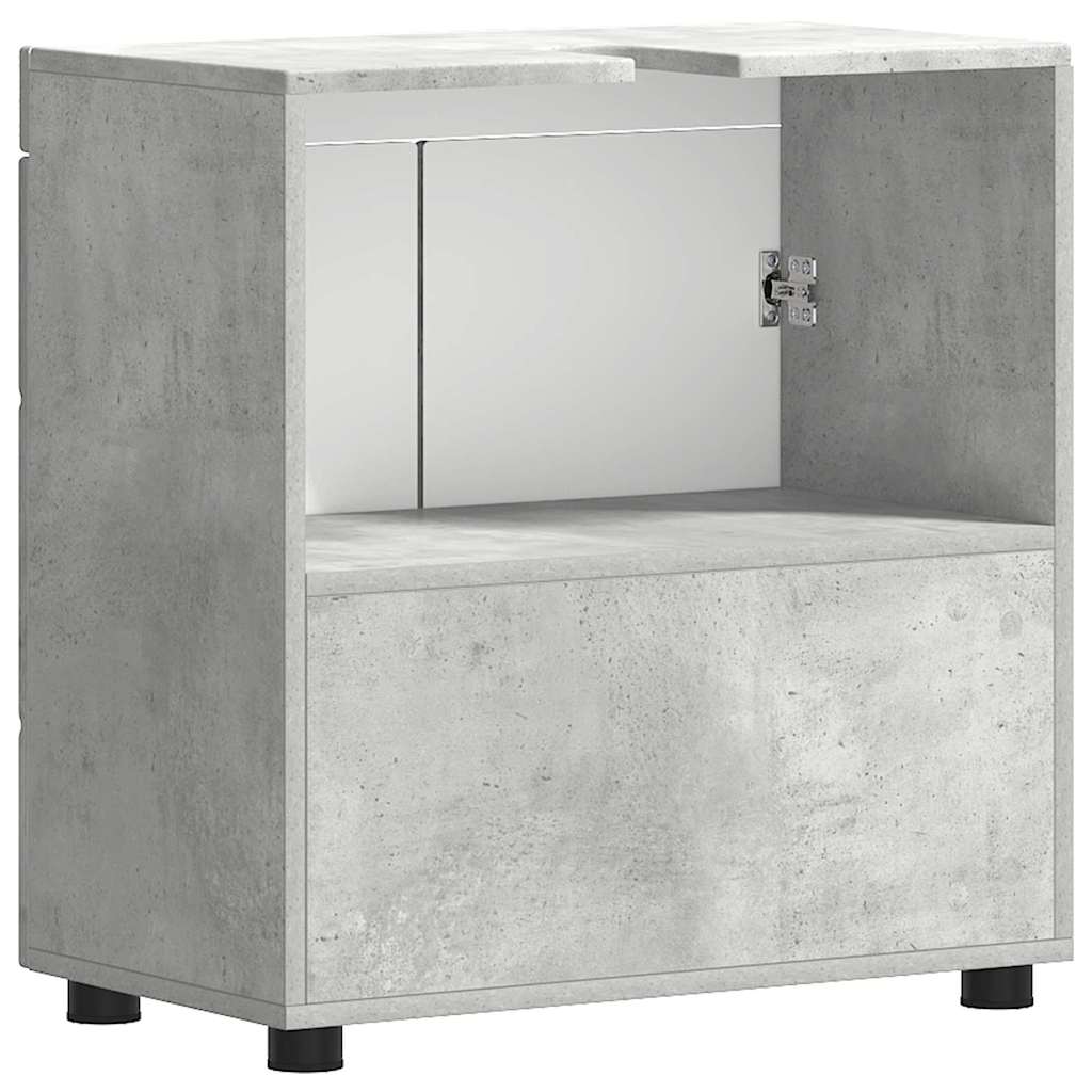 Badezimmer Waschbecken Schrank TULUM Betongrau 60 x 34 x 63 cm