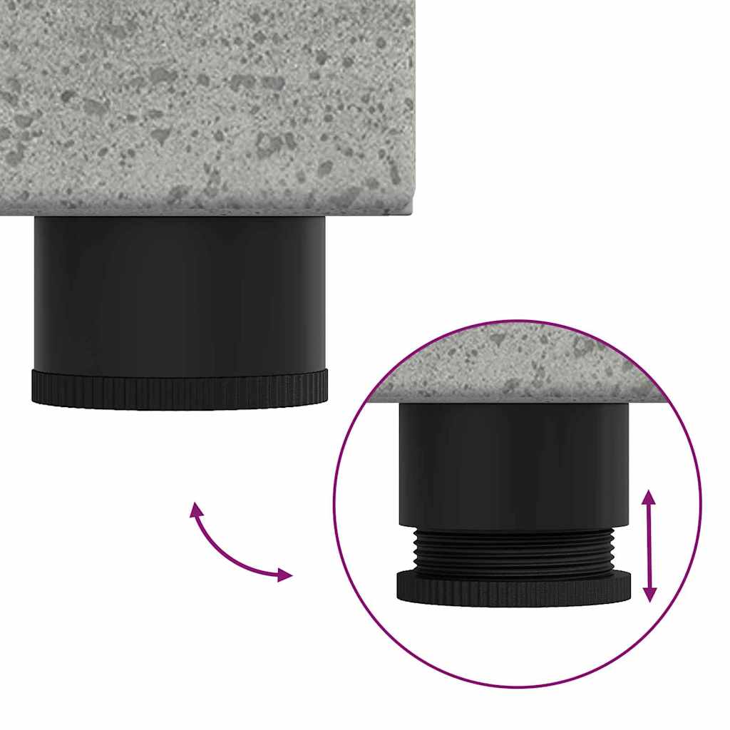 Badezimmer Waschbecken Schrank TULUM Betongrau 60 x 34 x 63 cm