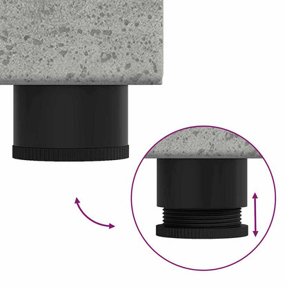 Badezimmer Waschbecken Schrank TULUM Betongrau 60 x 34 x 63 cm