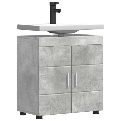 Badezimmer Waschbecken Schrank TULUM Betongrau 60 x 34 x 63 cm