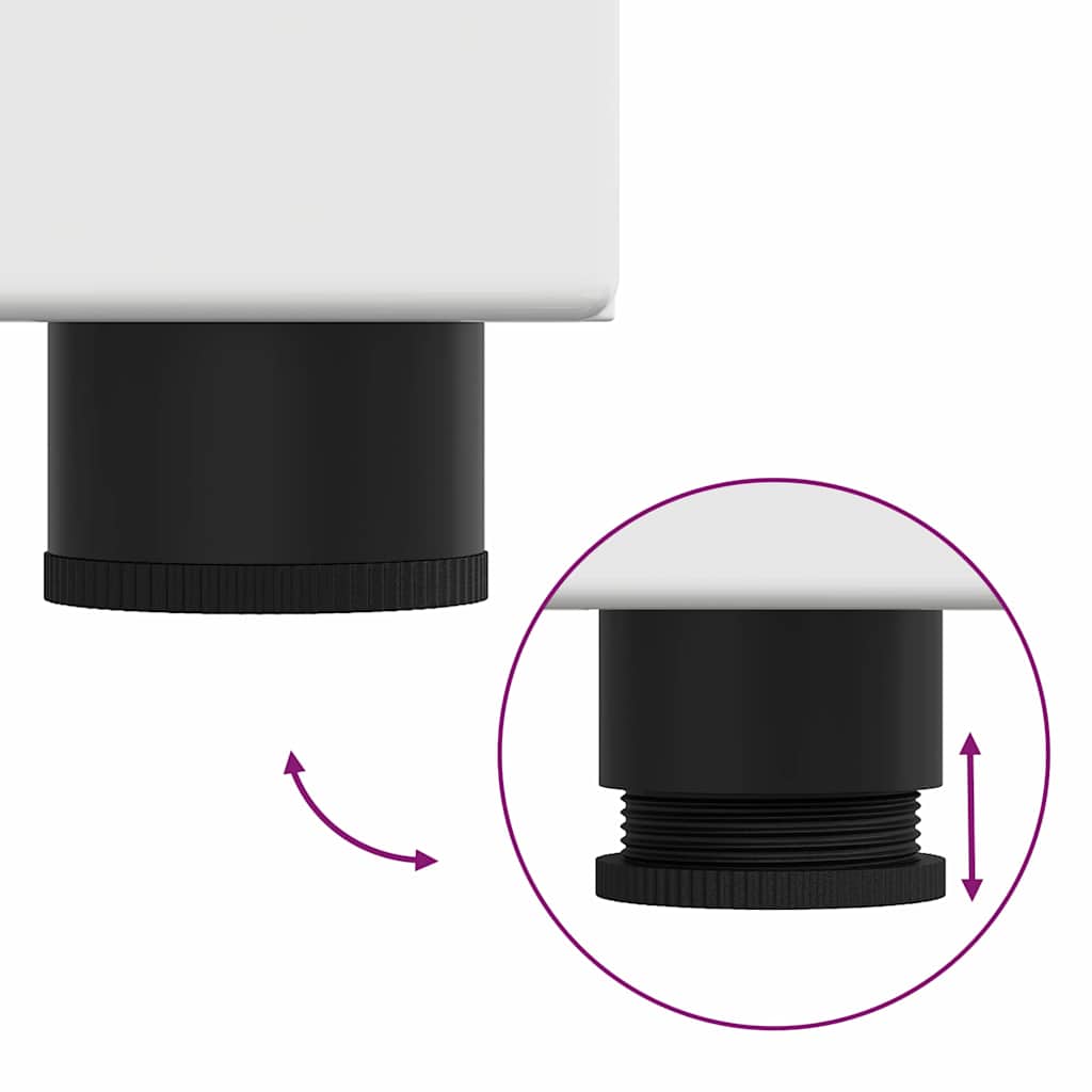 Badezimmer Waschbecken Schrank mit Tür TULUM Hochglanz-Weiß