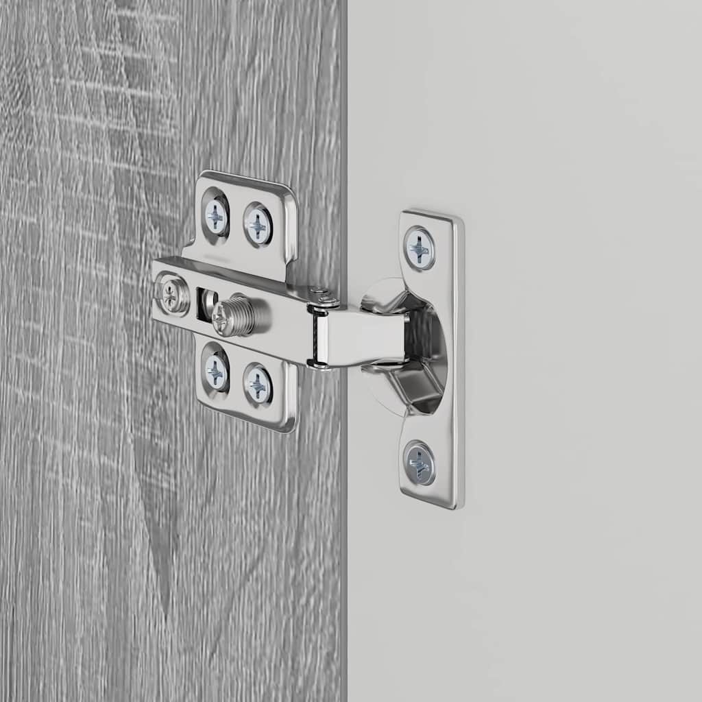 Badezimmer Waschbecken Schrank mit Speicher TULUM Grau Sonoma