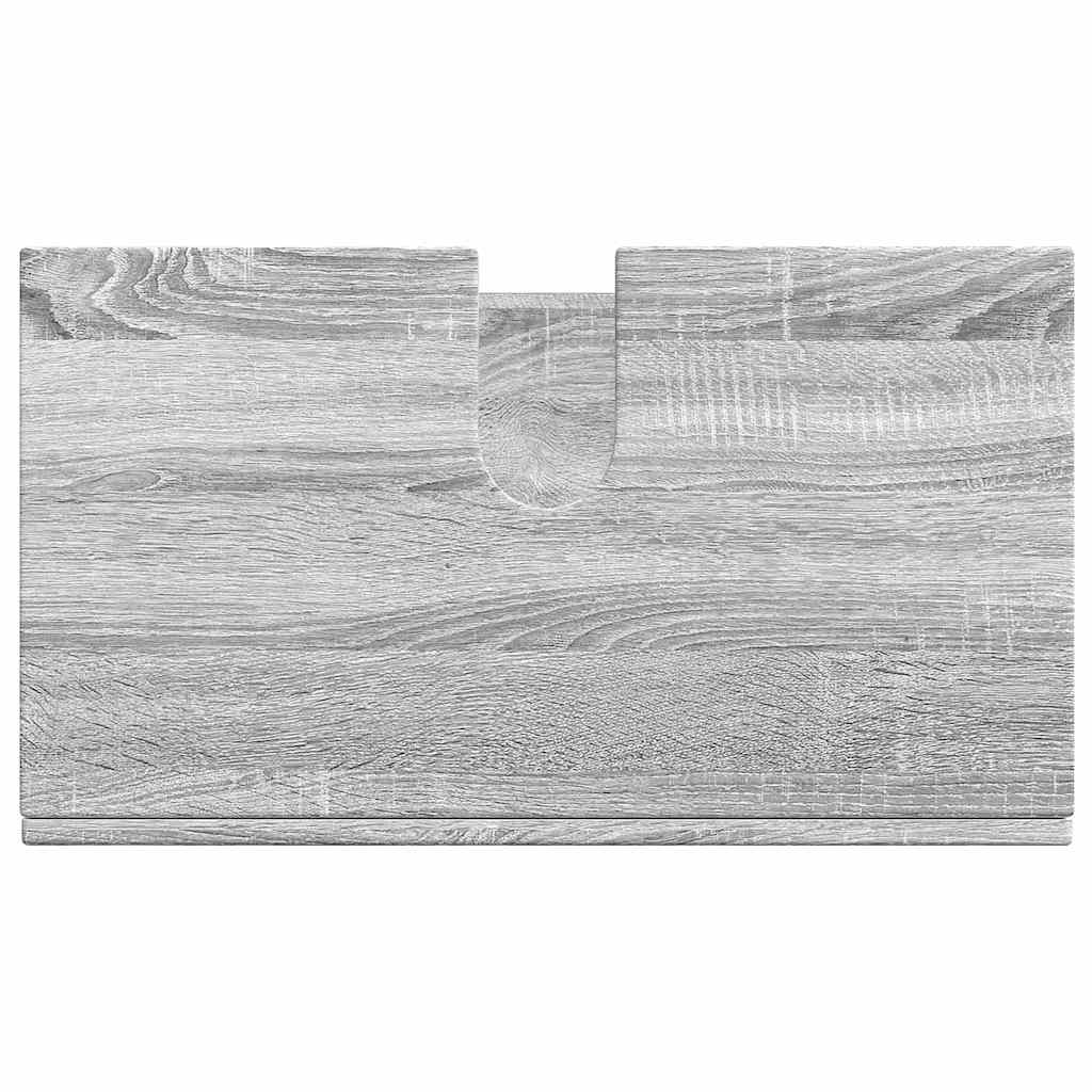 Badezimmer Waschbecken Schrank mit Speicher TULUM Grau Sonoma