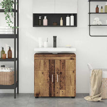Badezimmer Waschbecken Schrank TULUM Altholz 60 x 34 x 63 cm