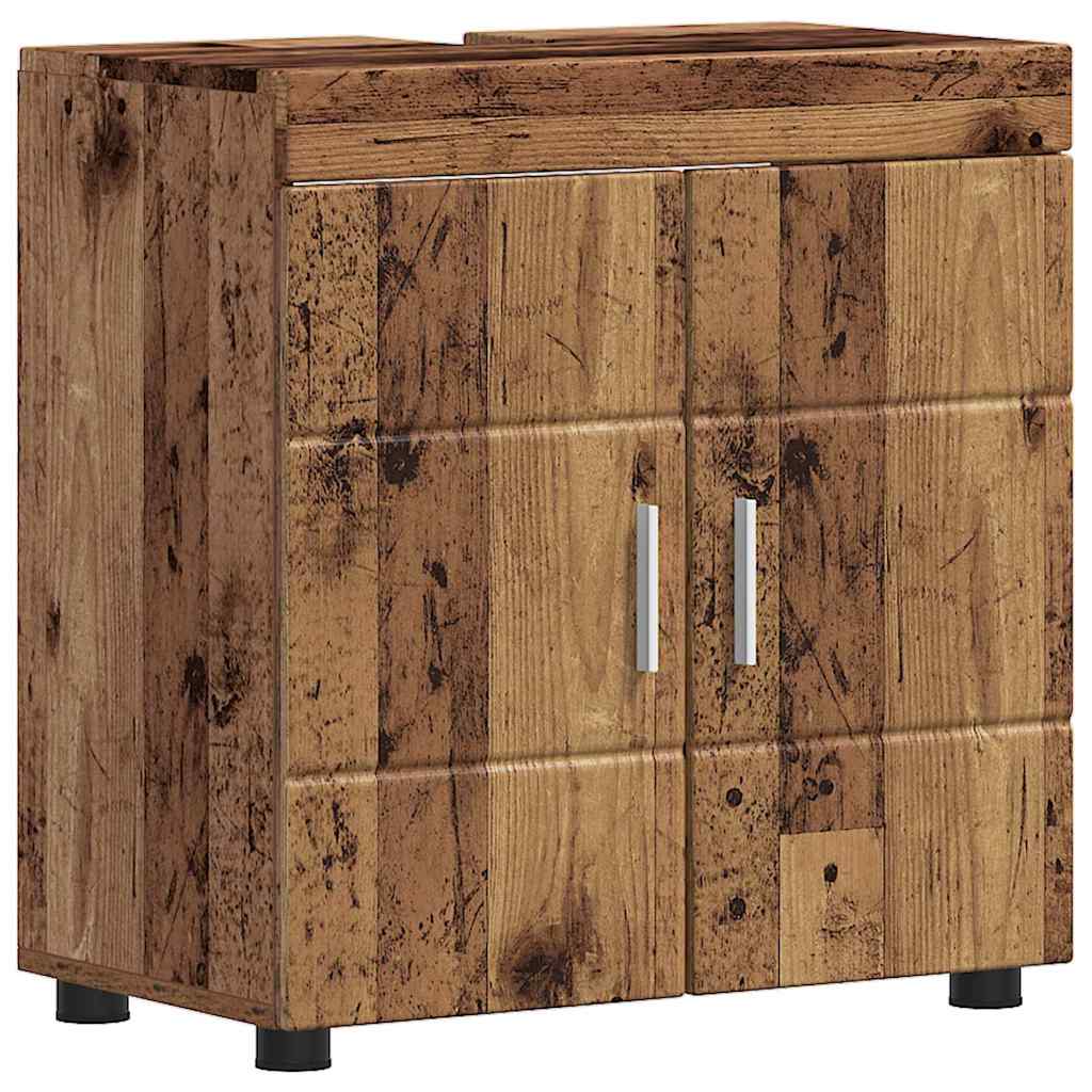 Badezimmer Waschbecken Schrank TULUM Altholz 60 x 34 x 63 cm