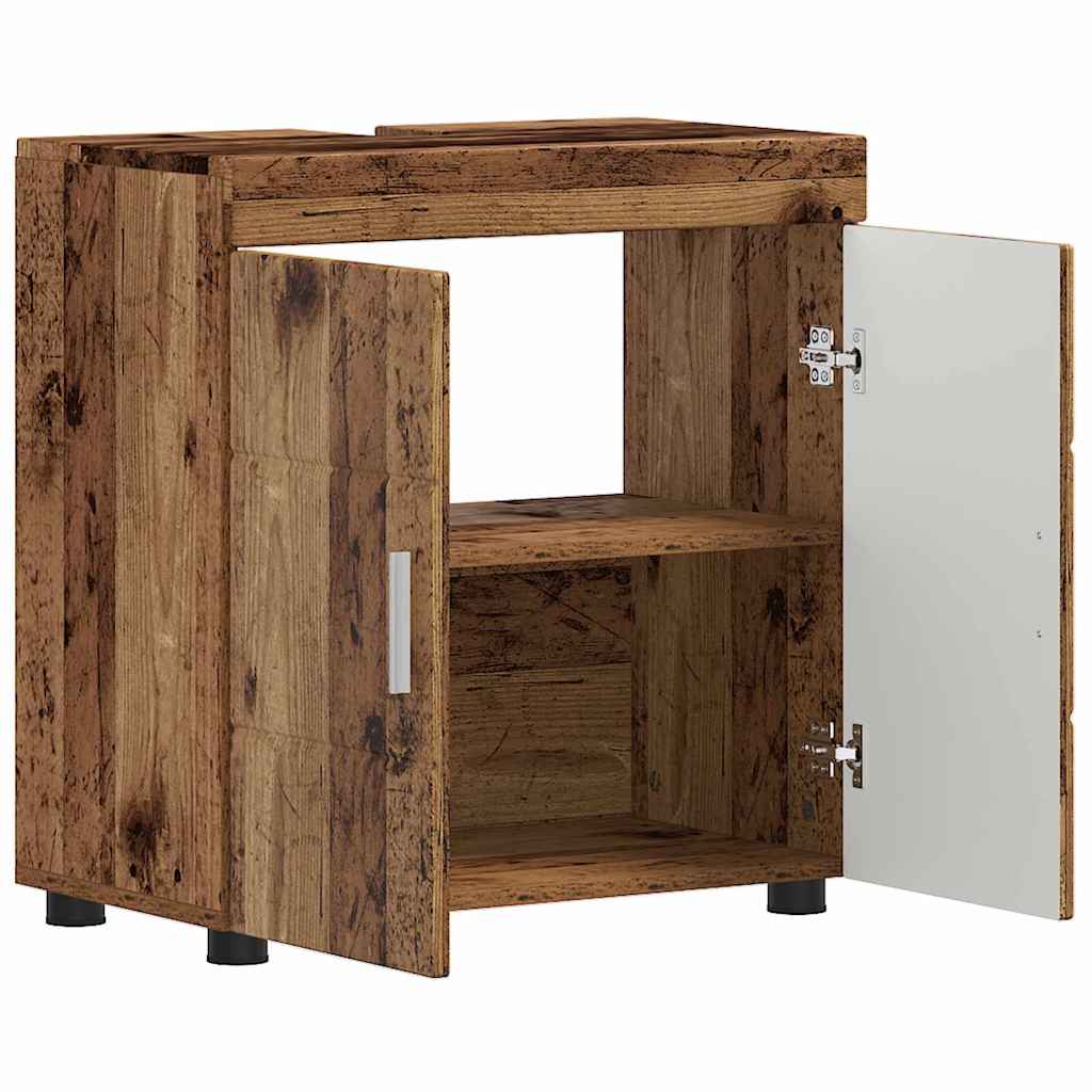 Badezimmer Waschbecken Schrank TULUM Altholz 60 x 34 x 63 cm